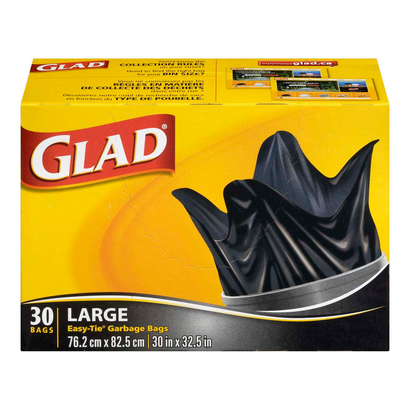 GLAD EASY-TIE GARBAGE BAGS [30 EA]