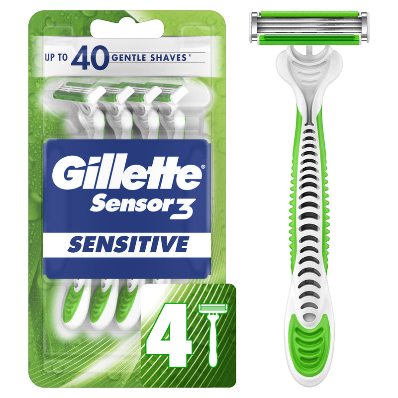 GILLETTE SENSOR 3 RAZOR MENS [4 ea]