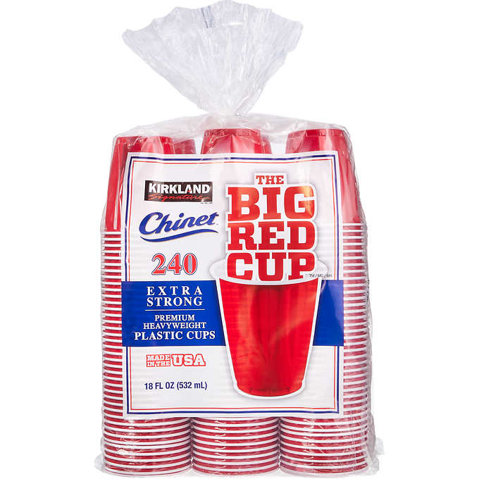 KIRKLAND LARGE RED CUPS [355 ml]