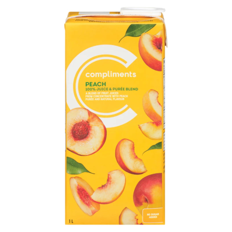 COMPLIMENTS 100% PEACH JUICE