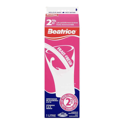 BEATRICE 2% MILK 1L