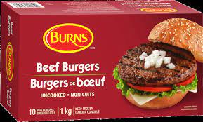 BURNS BEEF BURGERS 4OZ [1 kg]