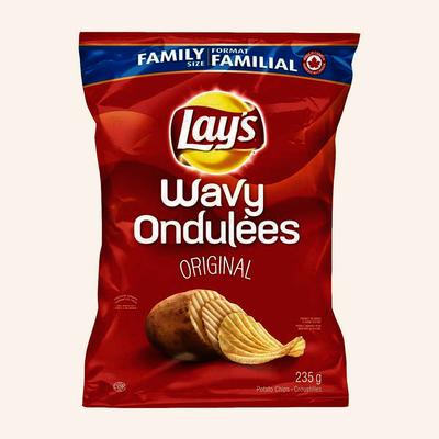 LAYS WAVY RIPPLE POTATO CHIPS [235 g]