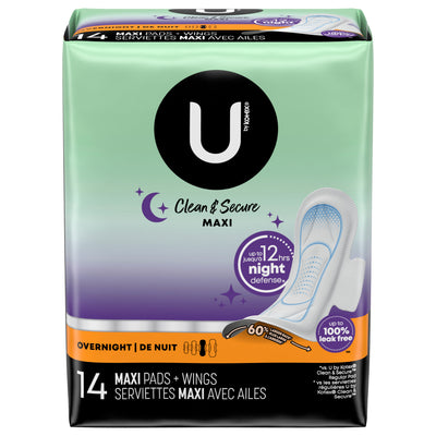KOTEX OVERNIGHT MAXI PADS W WI [14 ea]