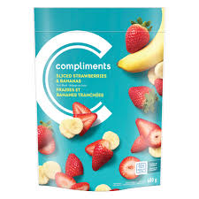 COMP FROZEN FRUIT STRAWBERRIES & BANANAS [600 g]