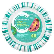 COMP PAPER PLATES DECORATED [48ea]