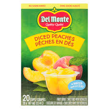 DelMonte Diced Peach Cups 20s [20 pcs]