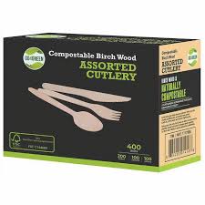 GO4GREEN ASST`D WOOD CUTLERY [400 ea]
