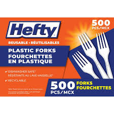 HEFTY PLASTIC FORKS 500 [500 ea]
