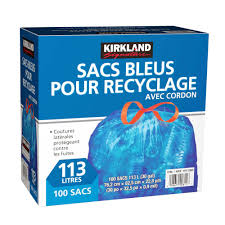 KIRKLAND BLUE RECYCLING BAGS [100 ea]