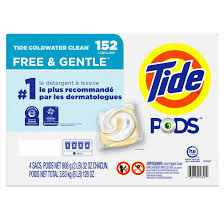 TIDE FREE & GENTLE TIDE PODS [152 ea]