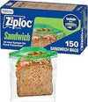 ZIPLOC SANDWICH BAGS 150`S [150 un]