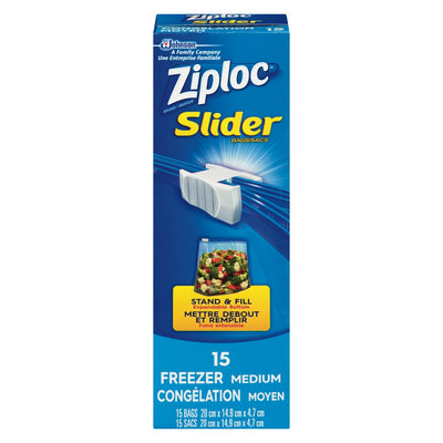 ZIPLOC EASY ZIPPER SLIDELOC FZ [15 ea]