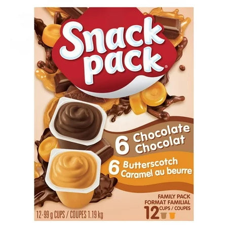 SNACK PACK CHOCO/BUTTERSCOTCH [12 EA]
