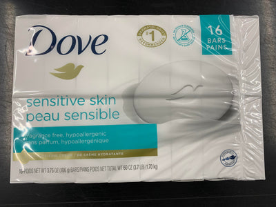 DOVE SENSITIVE SKIN SOAP 16s [2.25 lb]