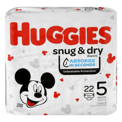 HUGGIES S&D DIAPERS JB #5 22s