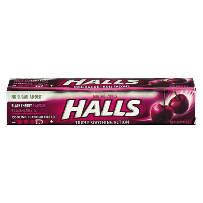 HALLS NO SUGAR BLACK CHERRY [12 EA]