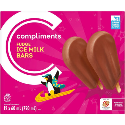 Comp Fudge Ice Milk Bars 12PK [12 pcs]