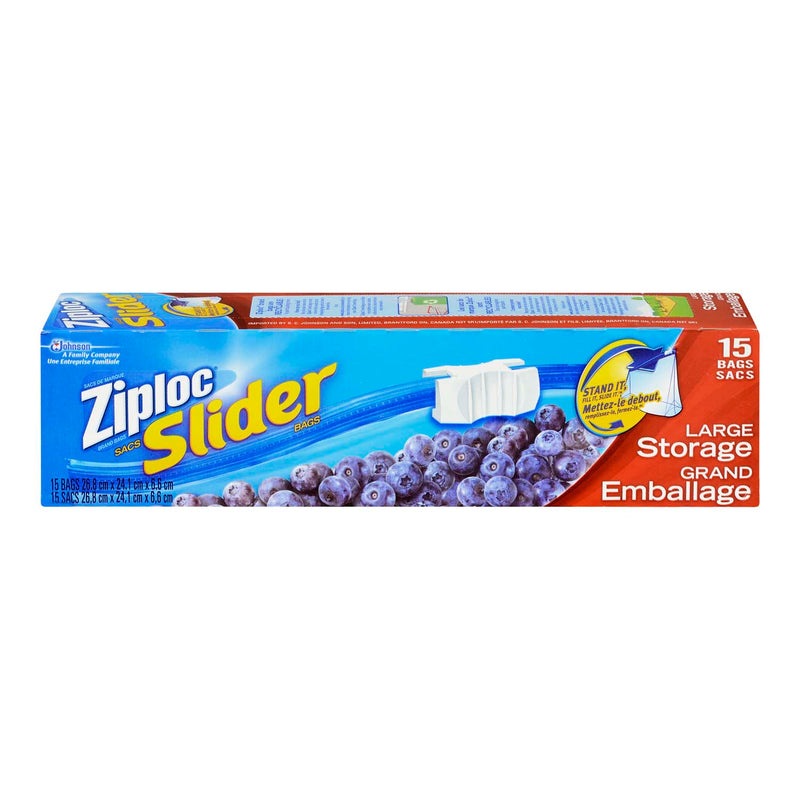 ZIPLOC LARGE SLIDER BAGS 15S [15 EA]