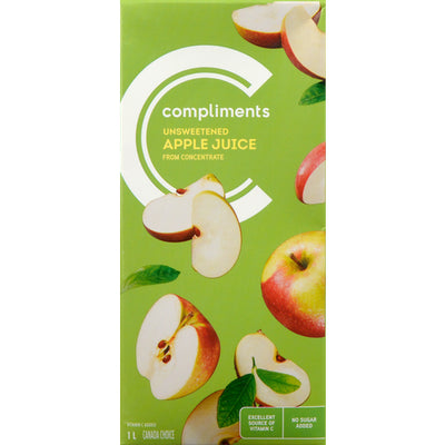 COMP UNSWEETENED APPLE JUICE [1 l]