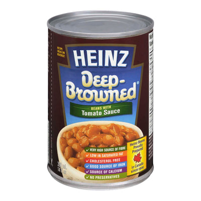 HZ DEEP BROWNED BEANS W TOMATO [398 ml]