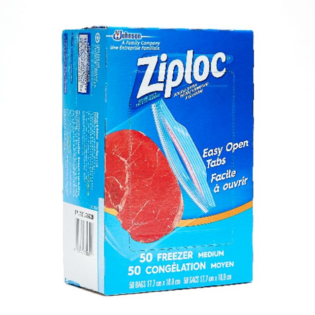 ZIPLOC MEDIUM FREEZER BAGS 60C [60 EA]