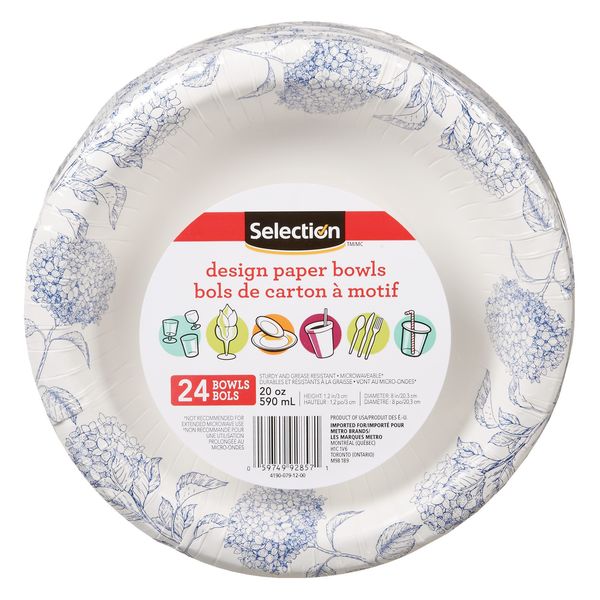 SELECTIONS PAPER BOWLS 24S [24 ea]