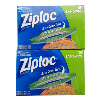 ZIPLOC SANDWICH BAGS 150`S [150 un]