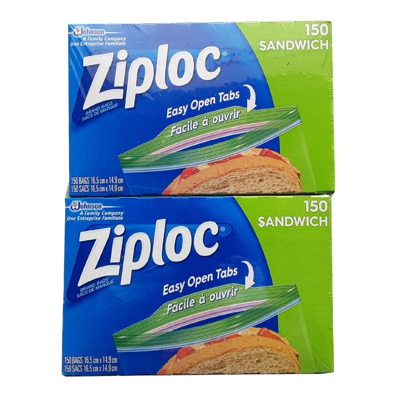 ZIPLOC SANDWICH BAGS 150`S [150 un]