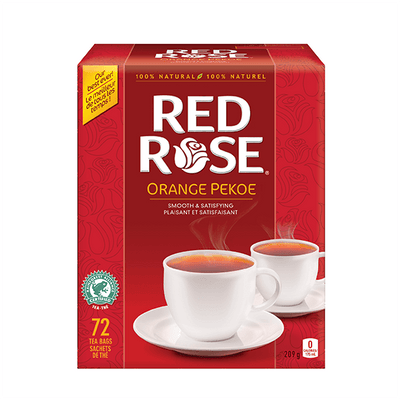 RED ROSE ORANGE PEKPE TEA BAGS [72 ea]