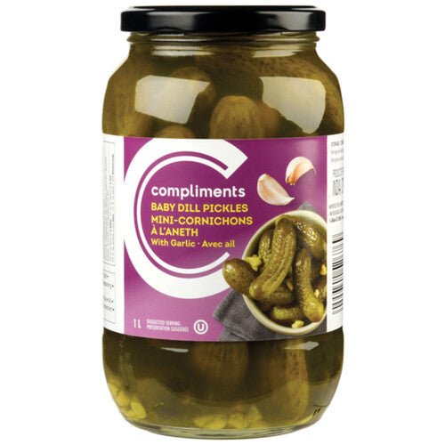 COMPLIMENTS GARLIC BABY DILLS [1 l]