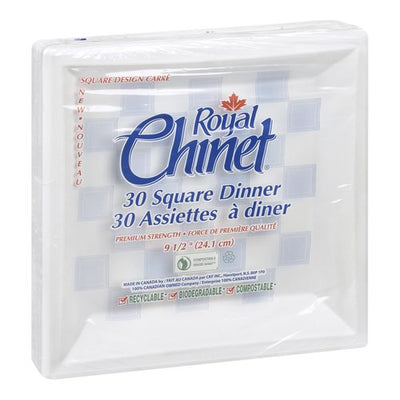 ROYAL CHINET DINNER PLATES 9IN [30 ea]