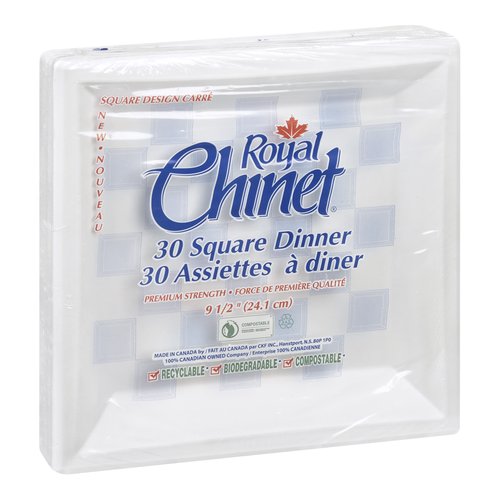 ROYAL CHINET DINNER PLATES 9IN [30 ea]