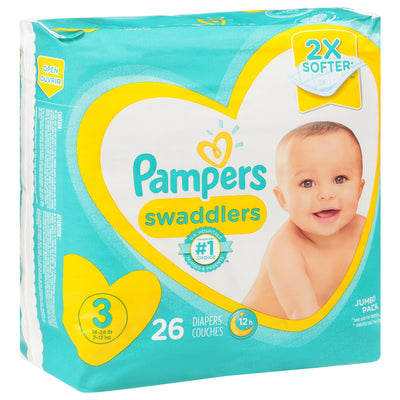 Pampers Swaddlers Size 3, 26 diapers