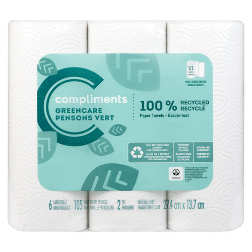 COMP GRN PAPERT TOWELS JUMBO [6 ea]