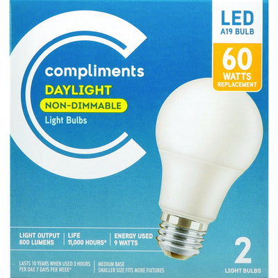 COMP BULB LED60 WATT SOFT WHIT [2 ea]