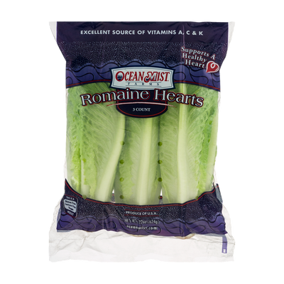 Clean Mist Farms Romaine Lettuce Hearts, 3 ct