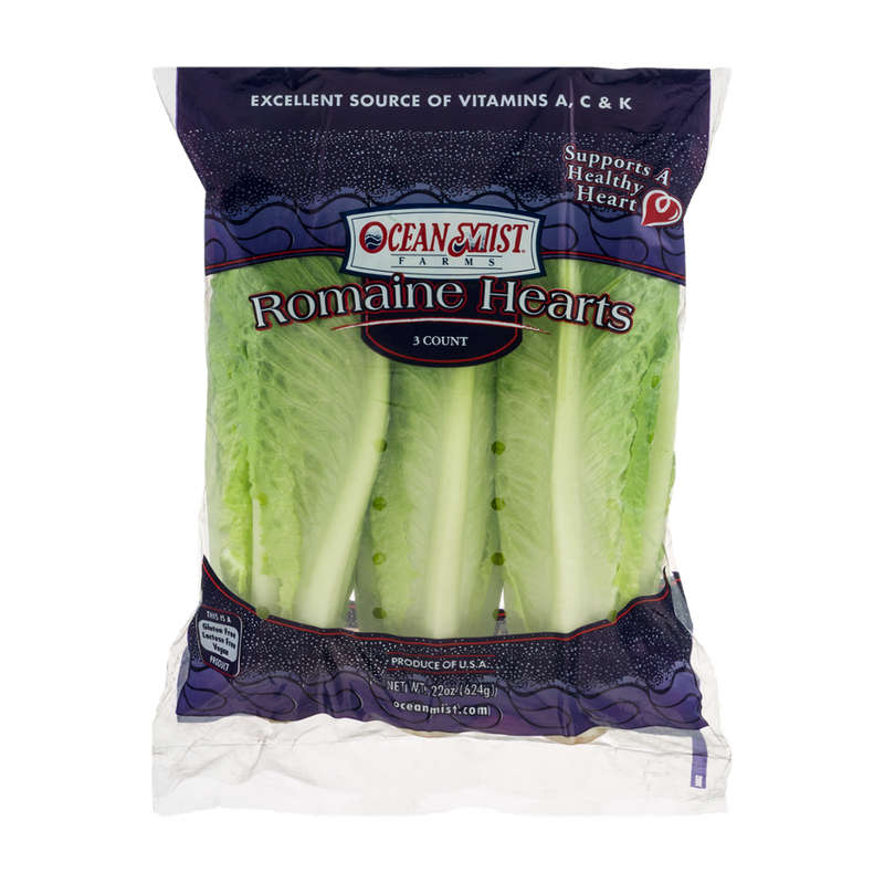 Clean Mist Farms Romaine Lettuce Hearts, 3 ct