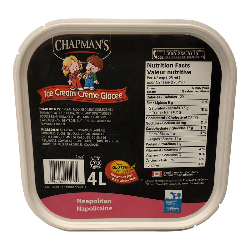 CHAPMANS ICE CREAM NEAPOLITAN [4 l]