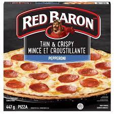 RED BARON THIN & CRISPY PEPPERONI PIZZA 447g