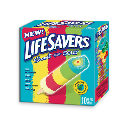 Lifesavers Ice Pops, 10 ct, 65 mL