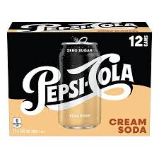 PEPSI CREAM SODA ZERO SUGAR 12