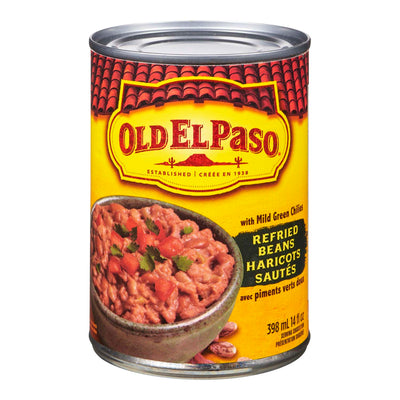OLD EL PASO BEANS REFRIED/CHIL [398 ml]