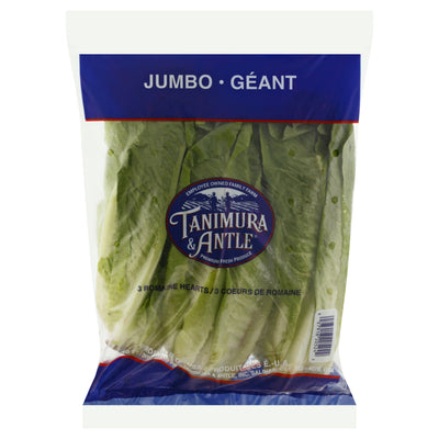 Tanimura & Antle Jumbo Romaine Hearts, 3 romaine hearts