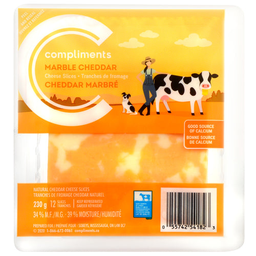 COMPMARBL CHEDDAR SLICES [230 g]