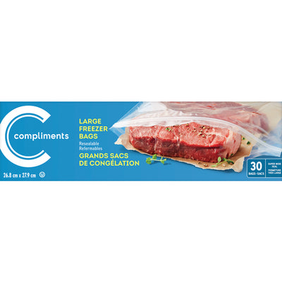 COMPLIMENTS LGE FREEZER BAGS [30 ea]