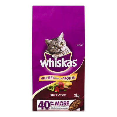 WHISKAS DRY CAT FOOD BEEF [2 kg]
