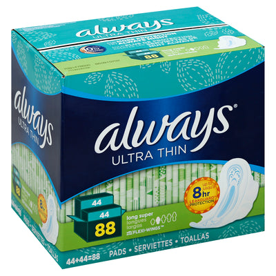 ALWAYS ULTRA THIN PADS SIZE 2 [44 ea]