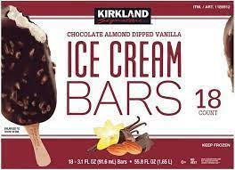 K/S Vanilla Almond Ice Cream Bars 18 count