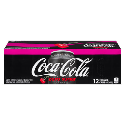 CHERRY COKE ZERO SUGAR 12s [355 ml]
